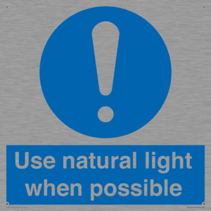 Use natural light when possible